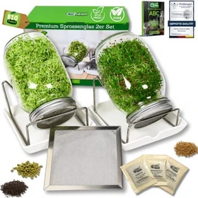 Green Seeds Premium Sprossenglas Set, 2-tlg.