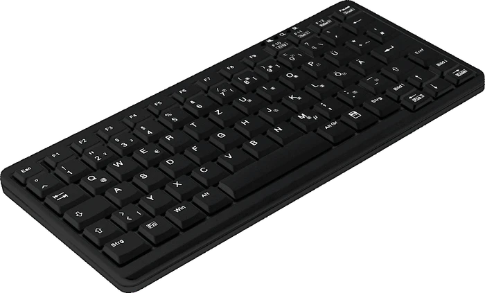 Contour Design Active Key kompakte Mini-Tastatur im Notebook-Design, schwarz, USB, DE