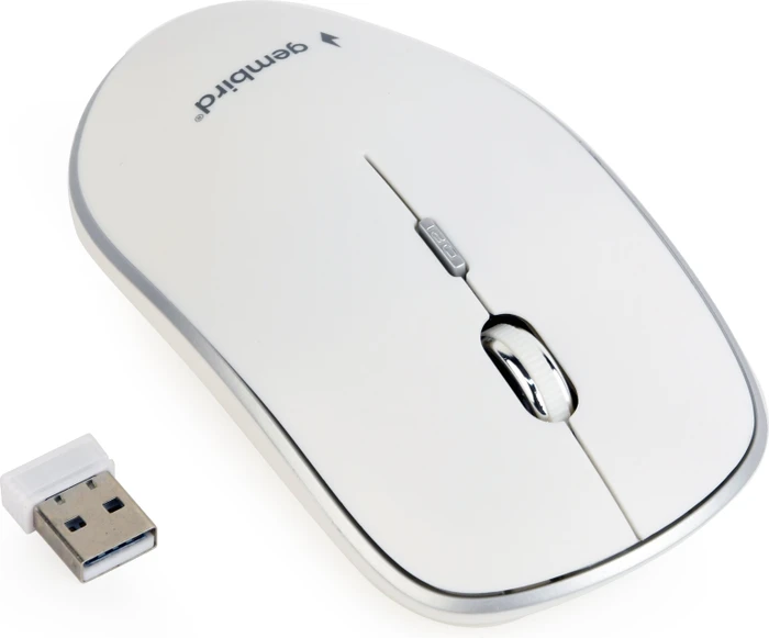 Gembird Wireless Optical Mouse 4B-01 weiß/silber, USB