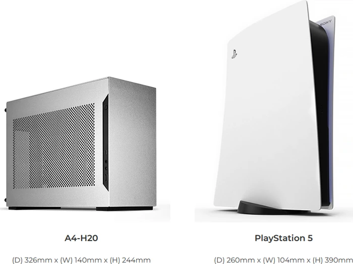 Lian Li DAN Cases A4-H2O, PCIe 4.0, silber, Mini-ITX
