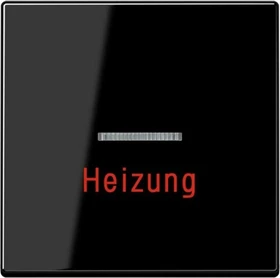 Jung Serie A Wippe mit Lichtleiter und Aufschrift Heizung, schwarz