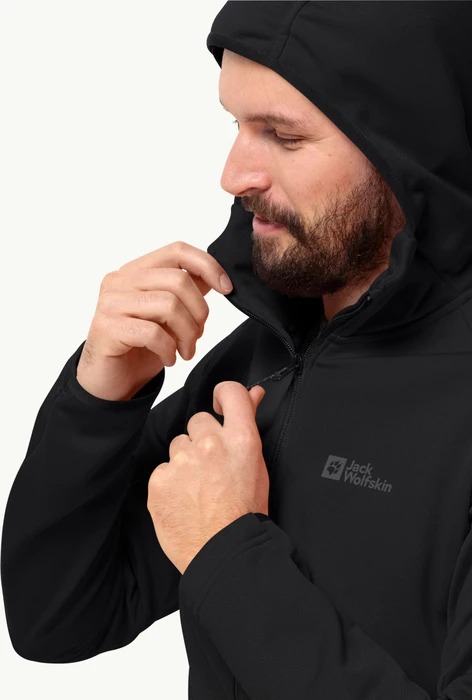 Jack Wolfskin Alpgrat Hooded FZ Jacke schwarz (Herren)