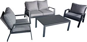 Garden Pleasure Victoria Lounge-Set grau, 4-tlg.