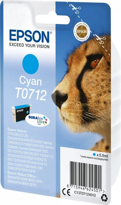 Epson Tinte T0712 cyan