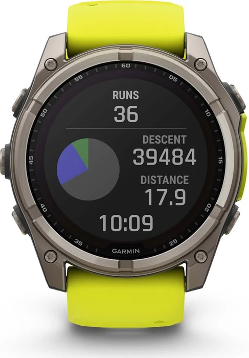 Garmin Fenix 8 51mm Sapphire Solar titanium/amp yellow-graphite