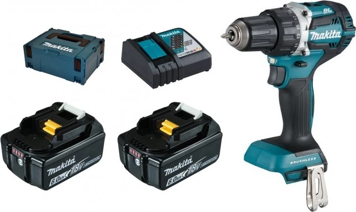 Makita DDF484RGJ Akku-Bohrschrauber inkl. MAKPAC + 2 Akkus 6.0Ah