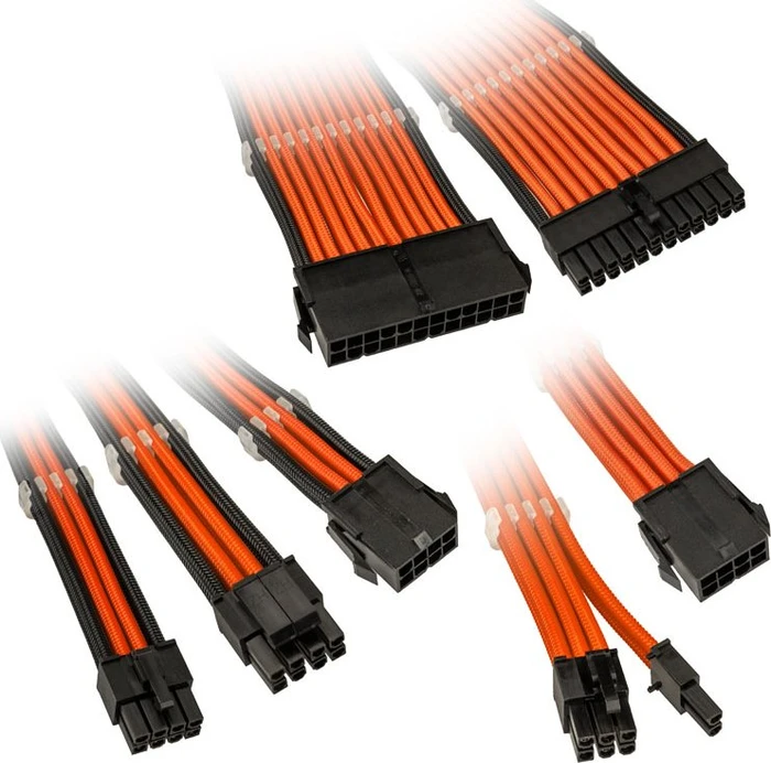Kolink Core Adept Braided Cable Extension Kit, Orange