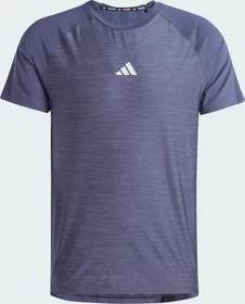 adidas Gym+ Training 3-Streifen Funktionsshirt kurzarm shadow navy mel (Herren)