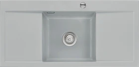 systemceram Mera Middle F Einbau Becken rechts mit Ablauffernbedienung titan