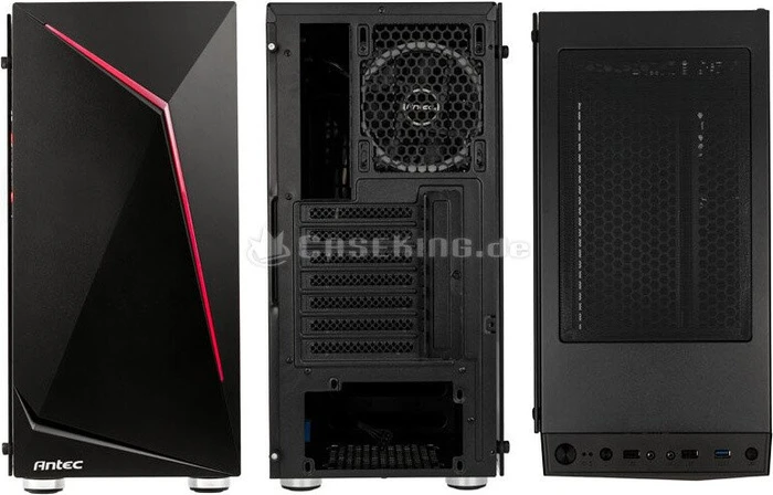 Antec NX300, schwarz, Glasfenster