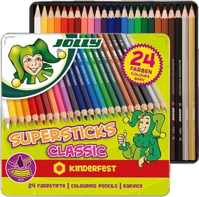 Jolly Supersticks Classics Buntstift sortiert, Etui, 24er-Set