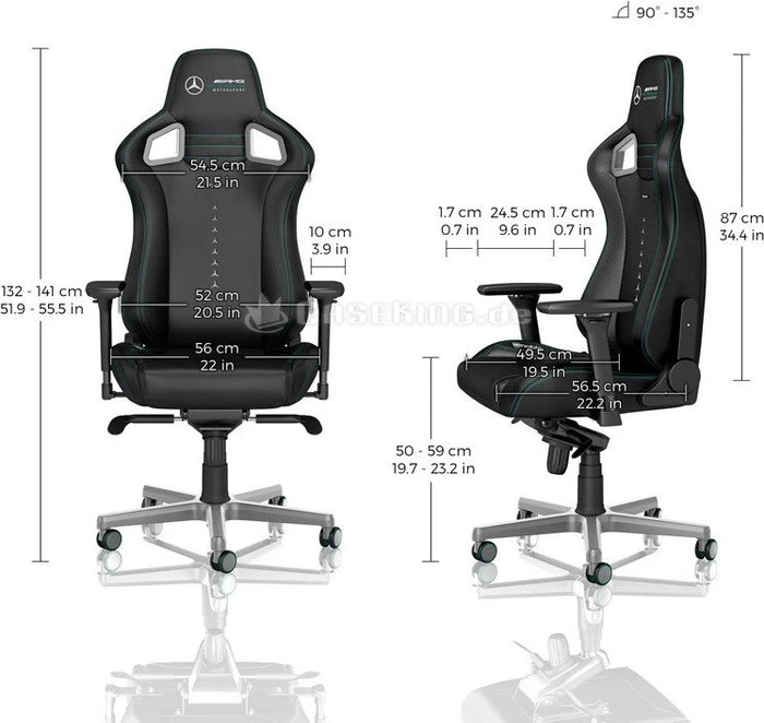 noblechairs Epic Mercedes-AMG Petronas Motorsport Edition Gamingstuhl, schwarz/silber
