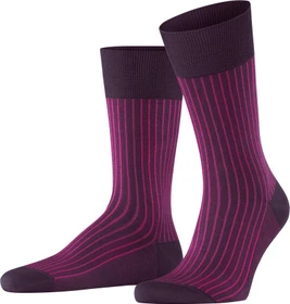 Falke Oxford Stripe Socken aubergine (Herren)