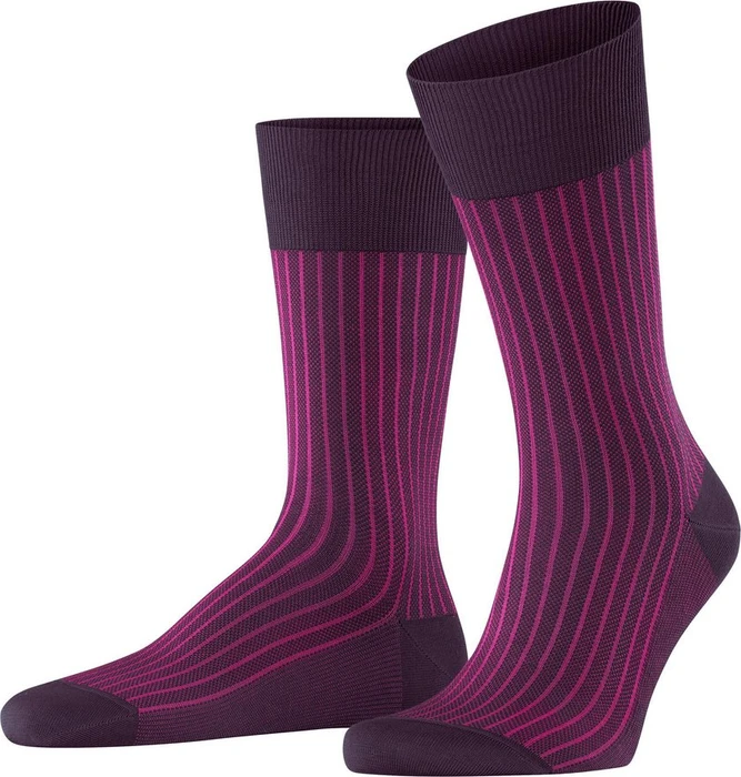 Falke Oxford Stripe Socken aubergine (Herren)