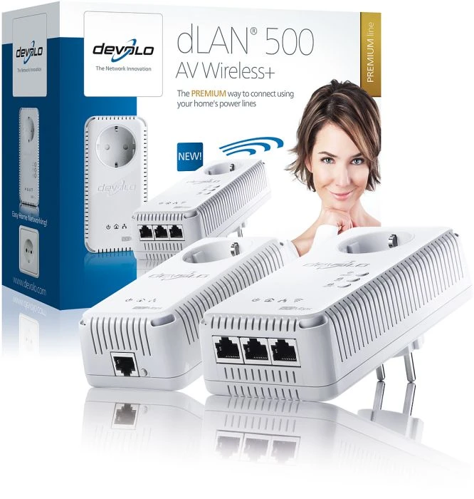 devolo dLAN 500 AV Wireless+ Starter Kit, 2er-Bundle