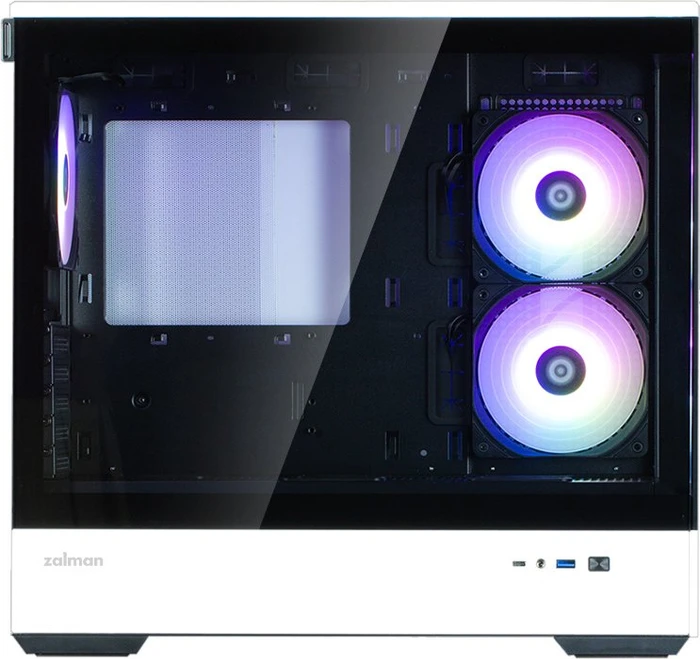 Zalman P30 BW, weiß/schwarz, Glasfenster