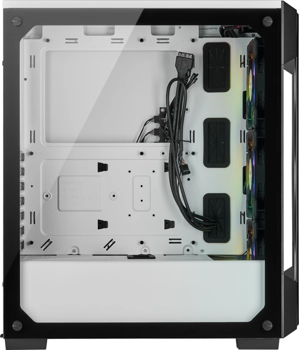 Corsair iCue 220T RGB, weiß, Glasfenster
