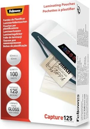 Fellowes Laminierfolien, 60x90mm, 2x 125µm, glänzend, 100 Stück