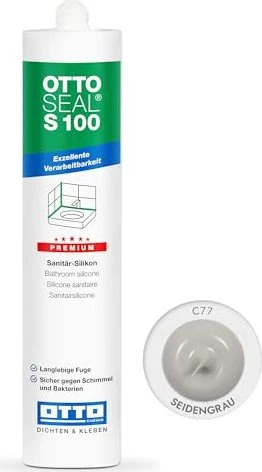 Otto-Chemie Ottoseal S 100 C77 Sanitär-Silikonkleber seidengrau, 300ml