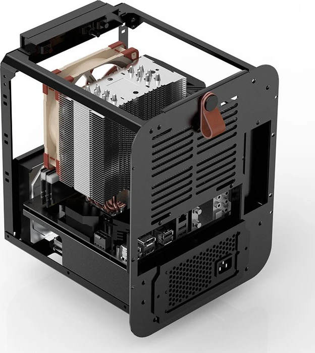 Jonsbo Jonsplus BO 100, silber, Glasfenster, Mini-ITX