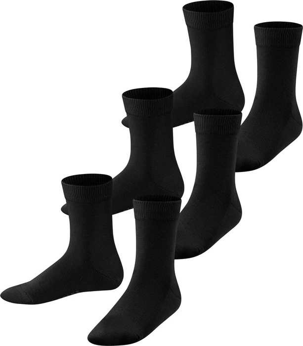 Falke Family Socken schwarz, 3 Paare (Junior)