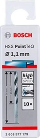Bosch Professional HSS PointTeQ Spiralbohrer, 1.1x14x36mm, 10 Stück