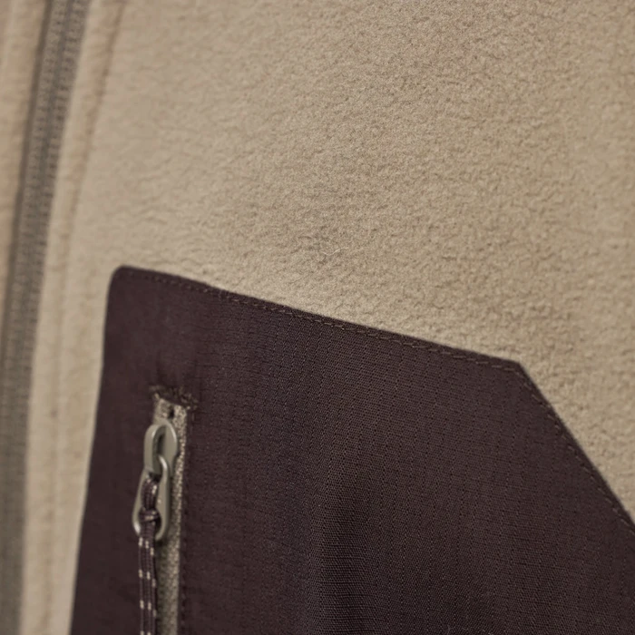 Fjällräven Kaipak Fleece Funktionsjacke suede brown/black oak (Herren)