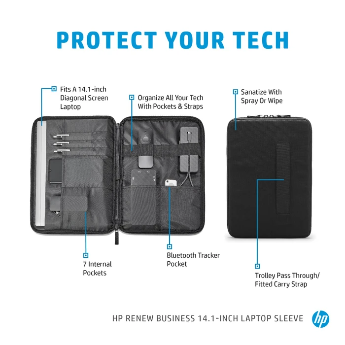 HP Renew Business Laptop Sleeve, 14.1"