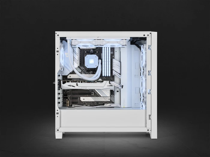Corsair 4000D RGB Airflow QL Edition, weiß, Glasfenster