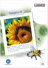 Landré Recycling Schulheft, A4, Lineatur 25, 16 Blatt