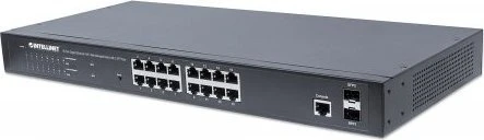 Intellinet Rackmount Gigabit Smart Switch, 16x RJ-45, 2x SFP, 374W PoE+