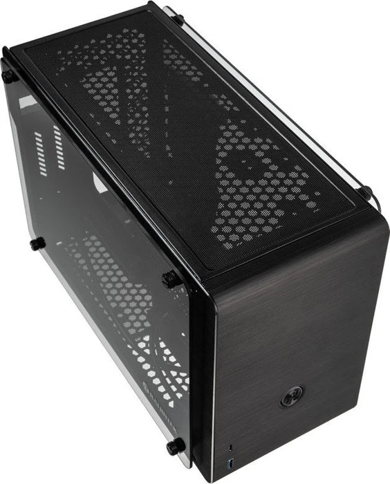 Raijintek Ophion, schwarz, Glasfenster, Mini-ITX