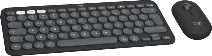 Logitech Pebble 2 Combo for Mac schwarz/grau, Logi Bolt, USB/Bluetooth, US