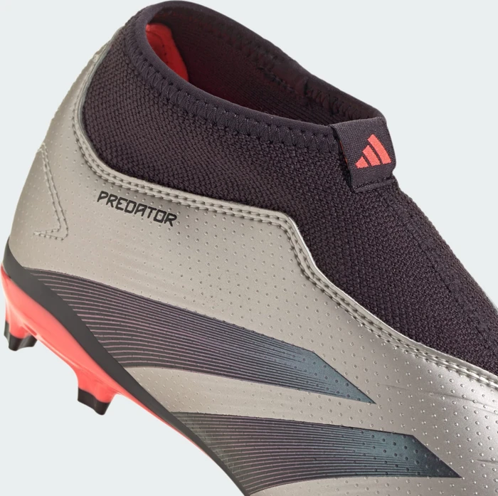 adidas Predator League Laceless FG platinum metallic/aurora black/turbo (Junior)