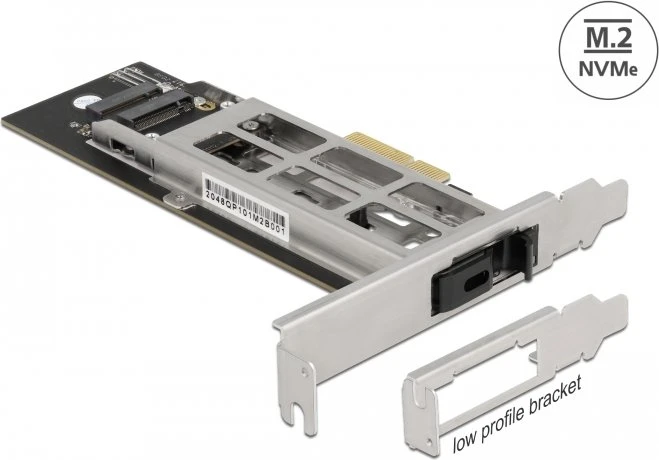 DeLOCK Wechselrahmen PCI Express Karte für 1 x M.2 NMVe SSD - Low Profile Formfaktor