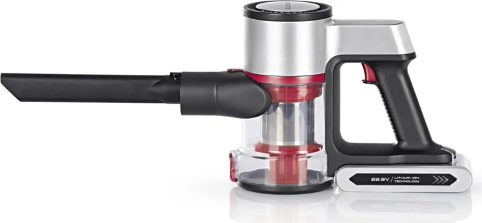 CLEANmaxx Akku-Handstaubsauger anthrazit/silber/rot