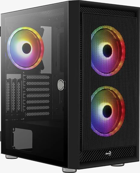 AeroCool Graphite, Lüfter LED RGB, Glasfenster