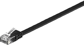 goobay Flach-Patchkabel, Cat6, U/UTP, RJ-45/RJ-45, 20m, schwarz
