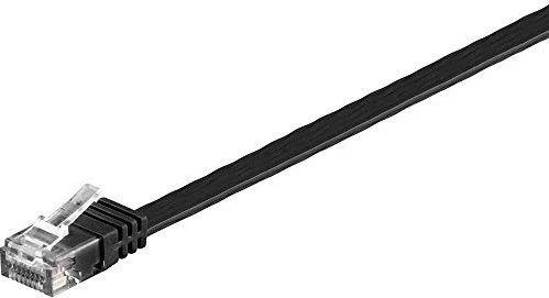 goobay Flach-Patchkabel, Cat6, U/UTP, RJ-45/RJ-45, 20m, schwarz
