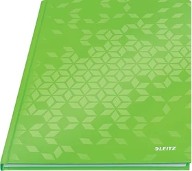 Leitz WOW Notizbuch, A4, kariert, Hardcover, grün, 80 Blatt