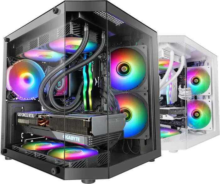 Mars Gaming MC-3TLITE White, Glasfenster