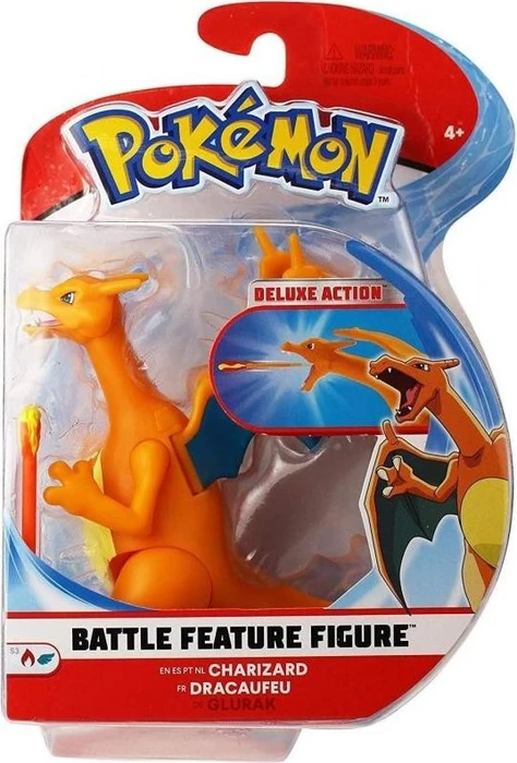 Jazwares Pokémon - Battle Feature Figure Glurak (95132)