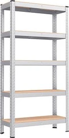 Songmics Schwerlastregal 75x150x30cm silber
