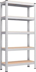 Songmics Schwerlastregal 75x150x30cm silber