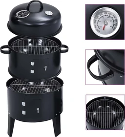 vidaXL 3in1 Holzkohlegrill/Räucherofen