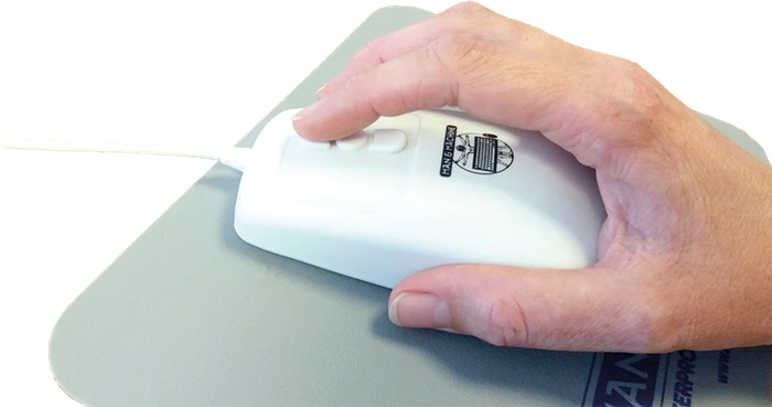 Man & Machine Mighty Mouse 5 medizinische Silikonmaus, weiß, USB