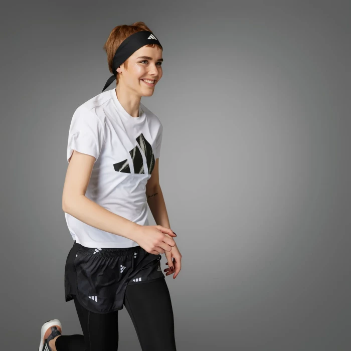 adidas Run It Brand Love T-Shirt kurzarm weiß (Damen)