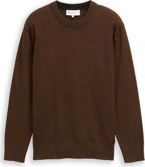 Tom Tailor Basic Strickpullover brown black mouline (Herren)