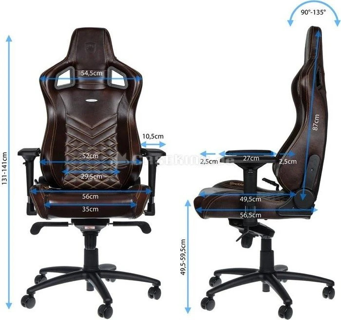 noblechairs Epic Echtleder Gamingstuhl, braun/beige