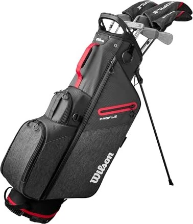 Wilson Profile Complete Rechtshand Set schwarz/rot/silber (Herren)